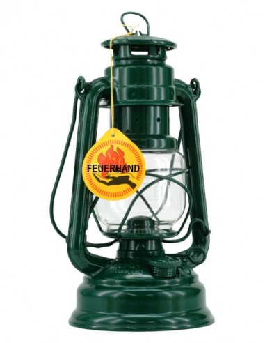 Lámpara de parafina Feuerhand 276 Esmalte Verde