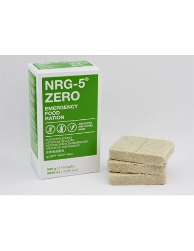 Ración de emergencia NRG-5 Zero Sin gluten ni lactosa.